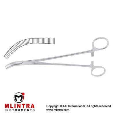 Moynihan Hysterectomy Forcep Curved Stainless Steel, 23 cm - 9" 